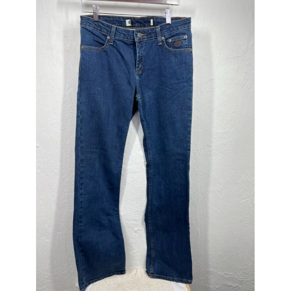 HARLEY DAVIDSON WOMENS SIZE 4 TALL 35 INSEAM BOOTCUT JEANS